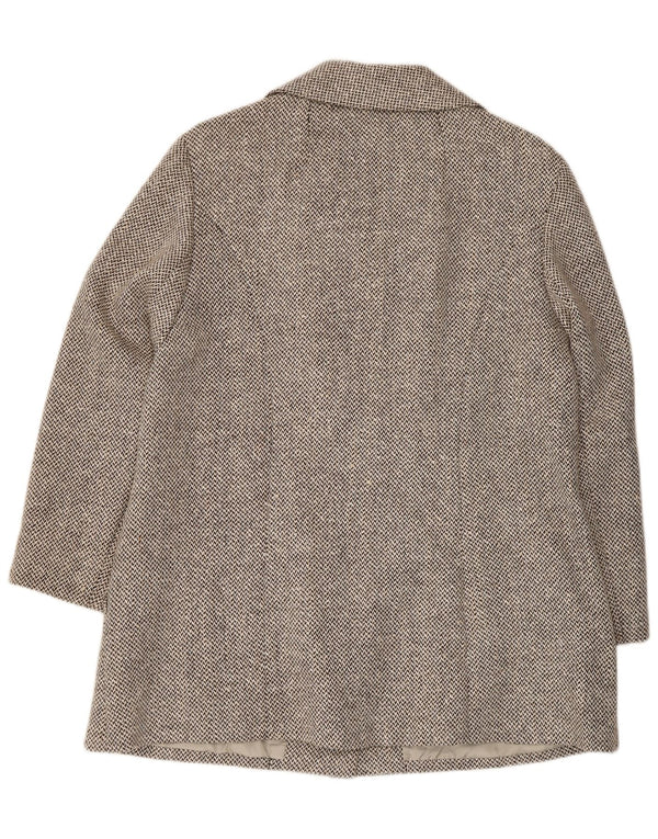 Hucke Veste blazer à 4 boutons pour femme UK 14 Gris moyen à chevrons