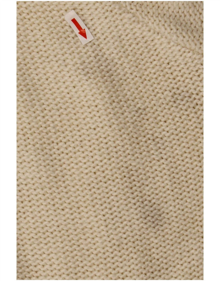 Marks & Spencer Pull à col roulé pour femme UK 16 Large Blanc cassé