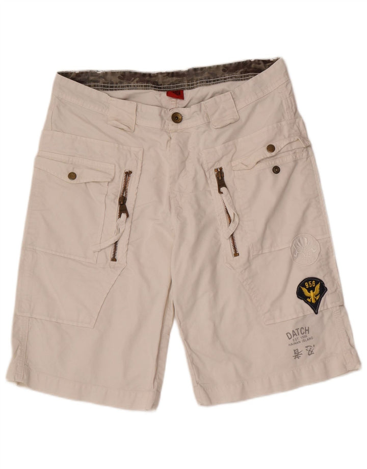 Datch Short décontracté pour homme W33 en coton blanc moyen