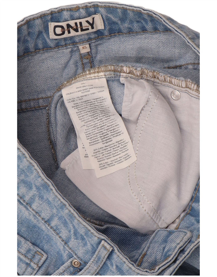 Only Jupe en Jean Femme XS W25 Bleu Coton
