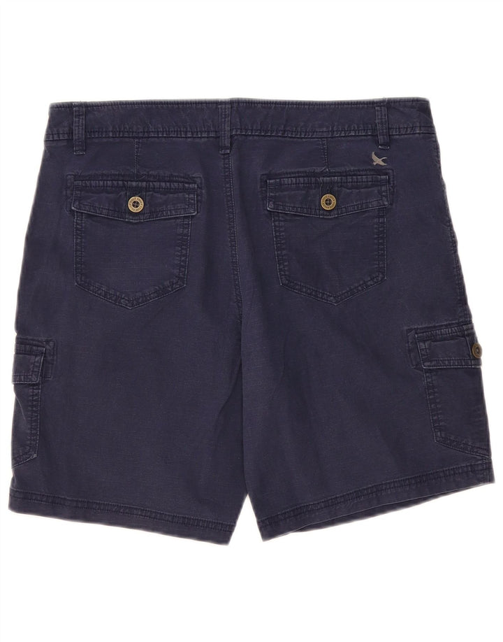 Eddie Bauer Short cargo pour femme US 10 Large W34 Bleu marine Coton