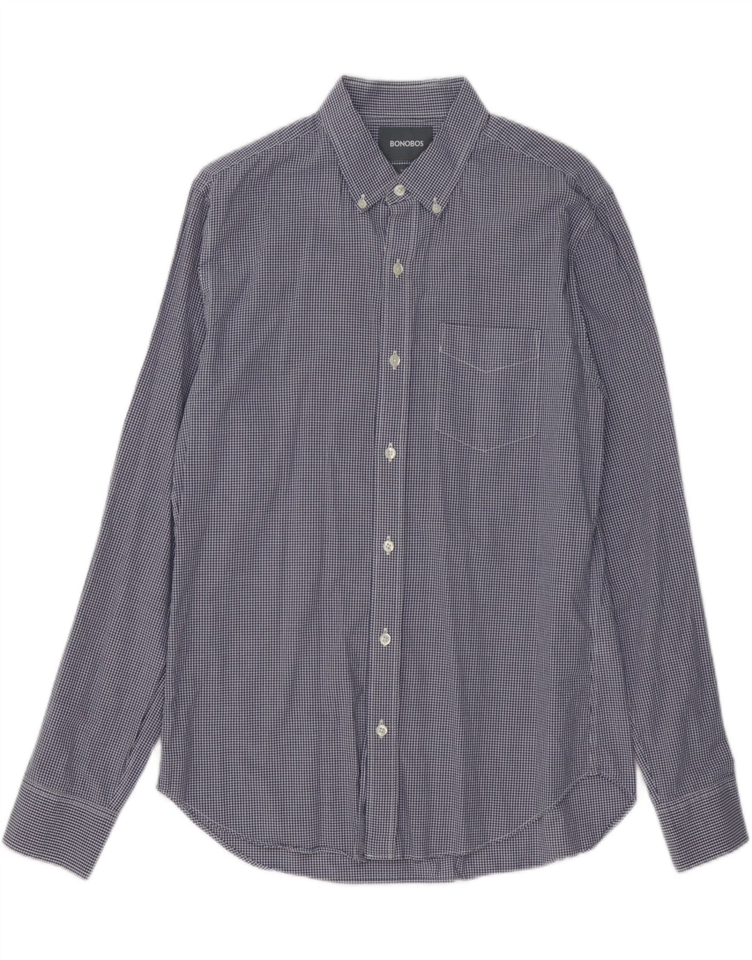 BONOBOS Chemise cintrée pour homme en coton vichy bleu marine moyen