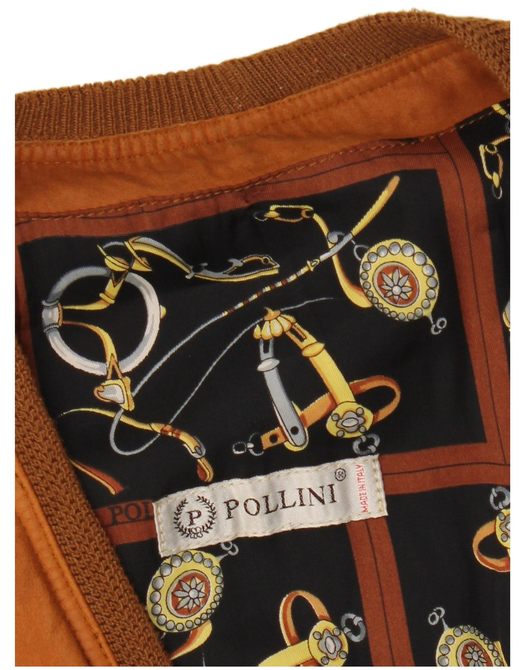 Pollini Gilet en cuir pour homme UK 40 Large Marron