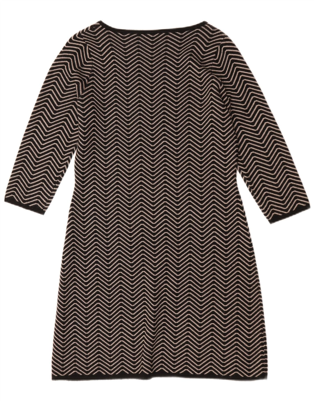 Marks & Spencer Robe pull autographe pour femme UK 12 Chevron noir moyen