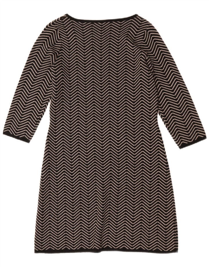 Marks & Spencer Robe pull autographe pour femme UK 12 Chevron noir moyen