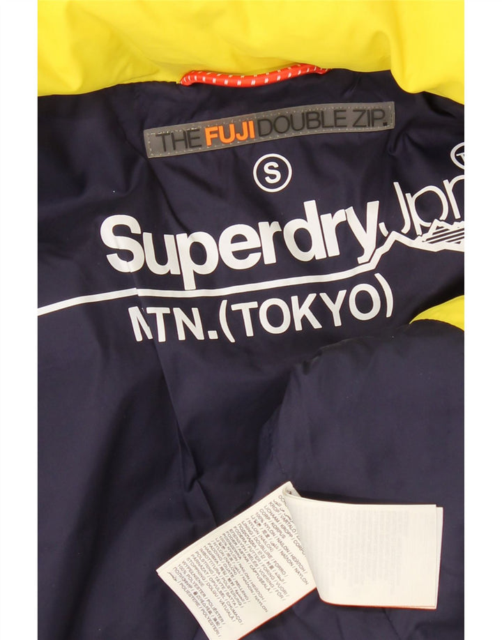 SUPERDRY Womens Hooded Padded Jacket UK 10 Small Yellow Nylon Vintage Superdry and Second-Hand Superdry from Messina Hembry 