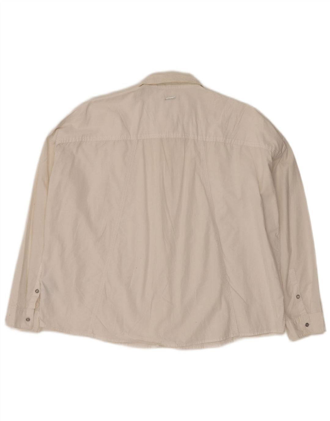 CALVIN KLEIN JEANS Chemise surdimensionnée pour femme UK 10 Petit coton blanc