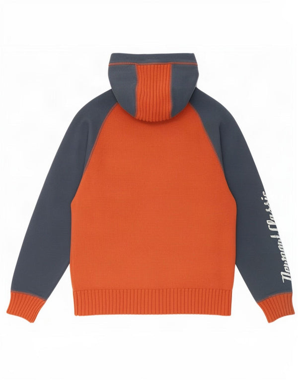 Reebok Cardigan à capuche et fermeture éclair pour homme - Grand color block orange