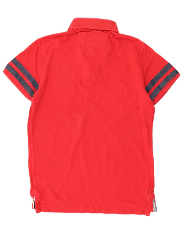 Superdry Polo Graphique Grand Coton Rayé Rouge Homme