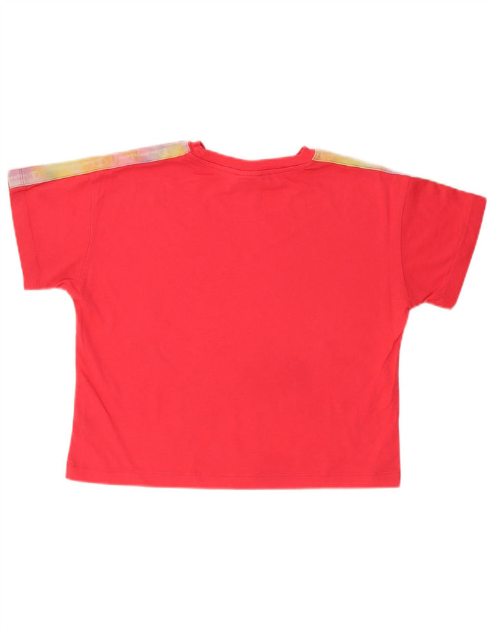 Champion T-shirt graphique surdimensionné pour femme UK 10 Small Rouge Colourblock