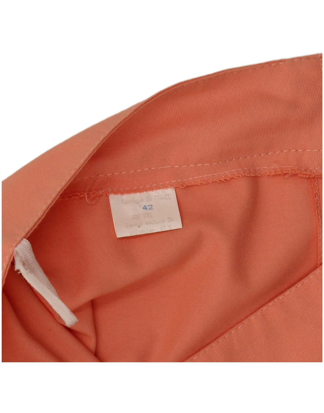 jupe plissée femme vintage EU 42 Grand W30 Orange Polyester