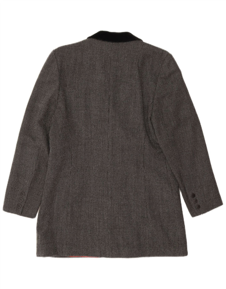 Clementino Veste Blazer Double Boutonnage Femme EU 36 Petite Laine Grise