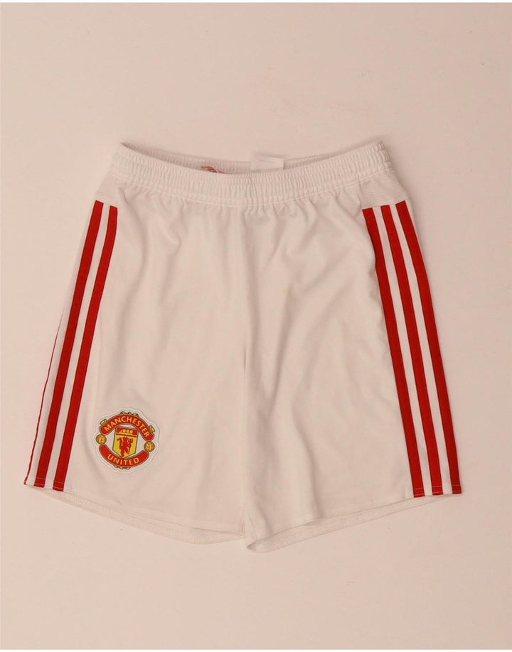 ADIDAS Short de sport Manchester United pour garçon 9-10 ans Blanc Polyester