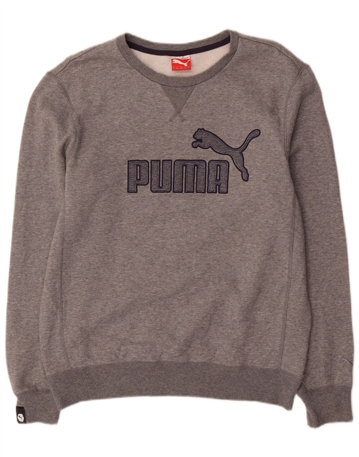 Puma Sweat-Shirt Graphic Regular Fit Homme Gris Moyen Coton
