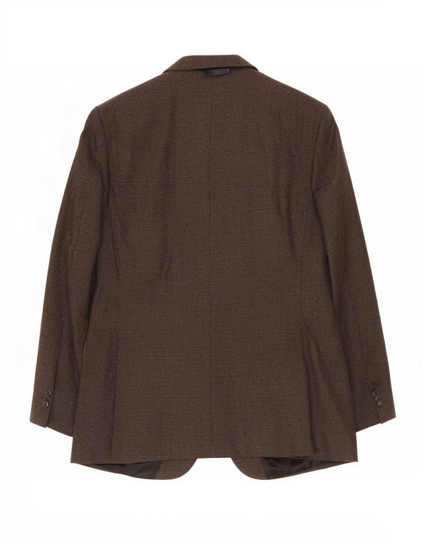 Hugo Boss Veste blazer à 2 boutons pour homme US 44 2XL Laine à pois marron