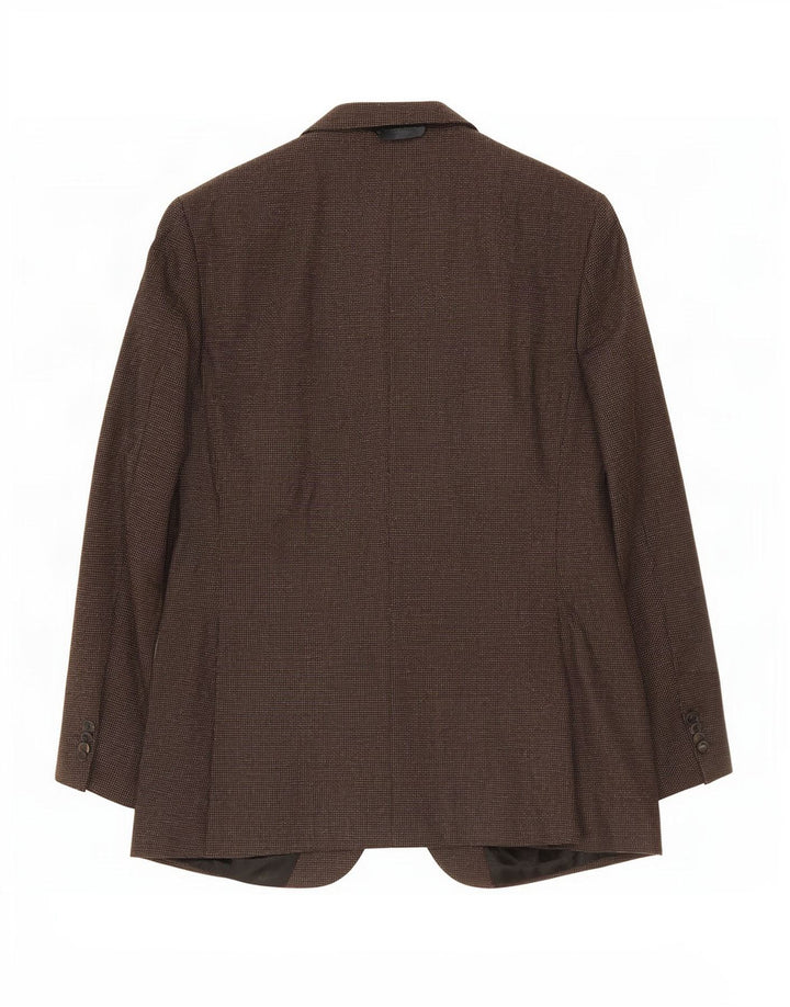 Hugo Boss Veste blazer à 2 boutons pour homme US 44 2XL Laine à pois marron