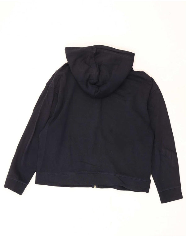 Tommy Hilfiger Pull à capuche zippé pour femme UK 16 Large Bleu marine Coton