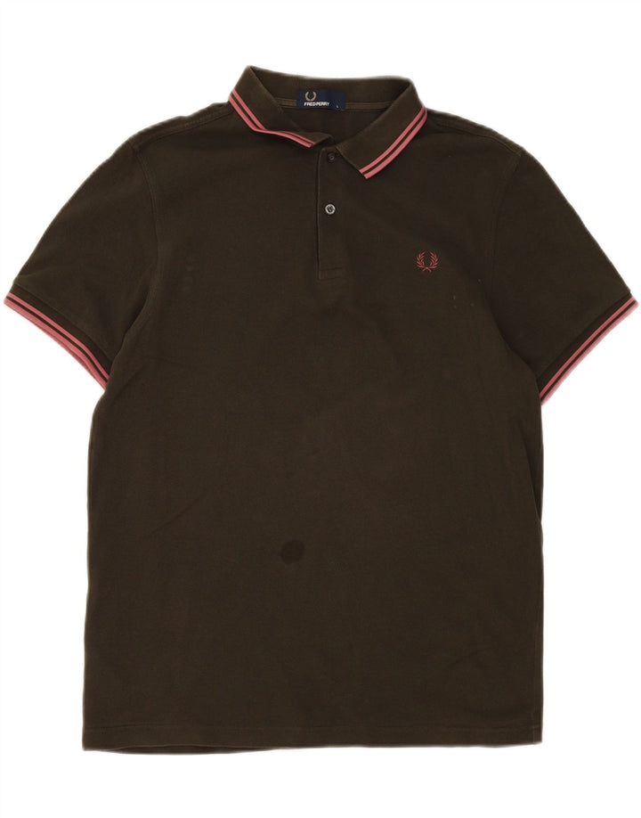 Fred Perry Polo Homme Grand Kaki Coton