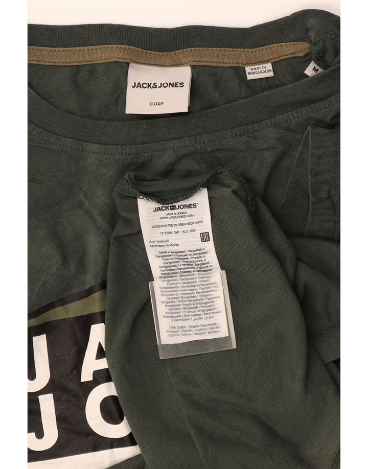 Jack & Jones T-Shirt Graphique Homme Vert Moyen Coton