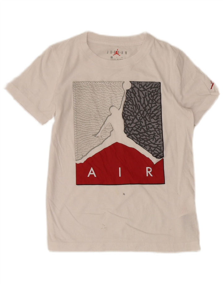 Jordan T-shirt graphique pour garçon 8-9 ans Petit coton blanc