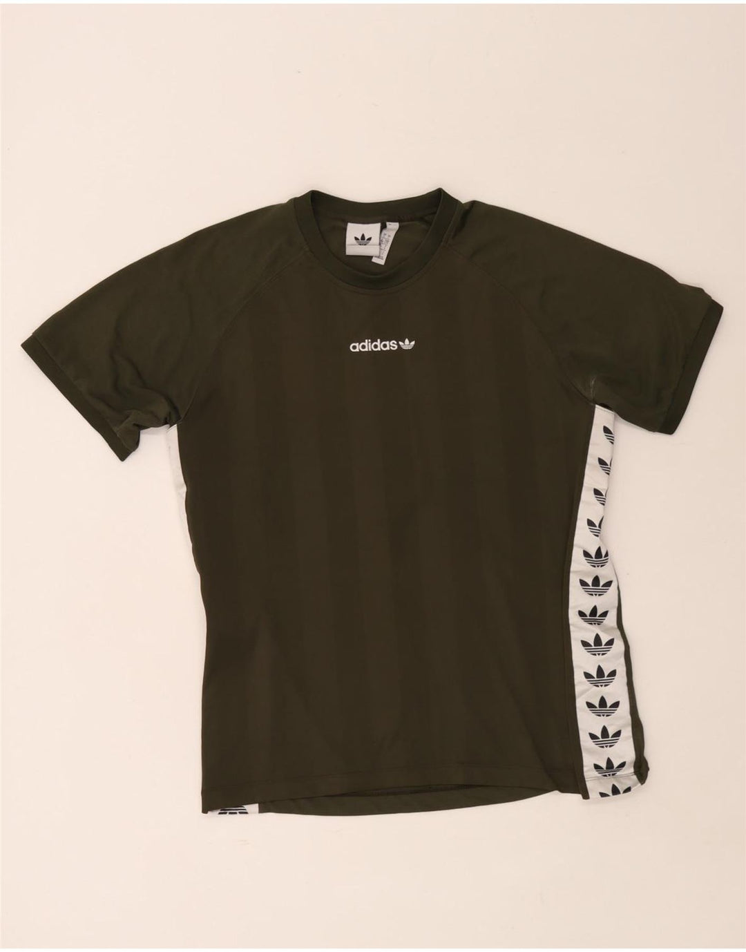 Adidas T-shirt graphique pour hommes, grand, kaki, color block, polyester