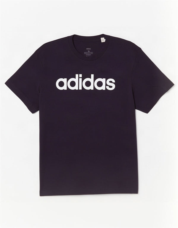 Adidas T-Shirt Graphique Homme Bleu Marine Moyen Coton