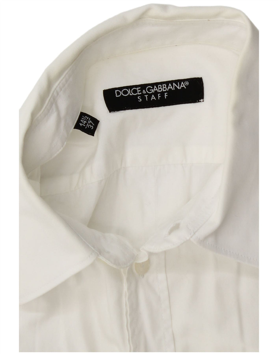 DOLCE & GABBANA Chemise Homme Taille 14 1/2 37 Petit Coton Blanc