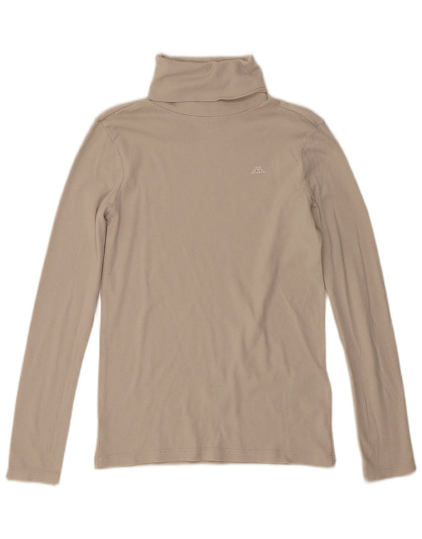 Kappa Haut à manches longues pour femme UK 10 Small Beige Coton