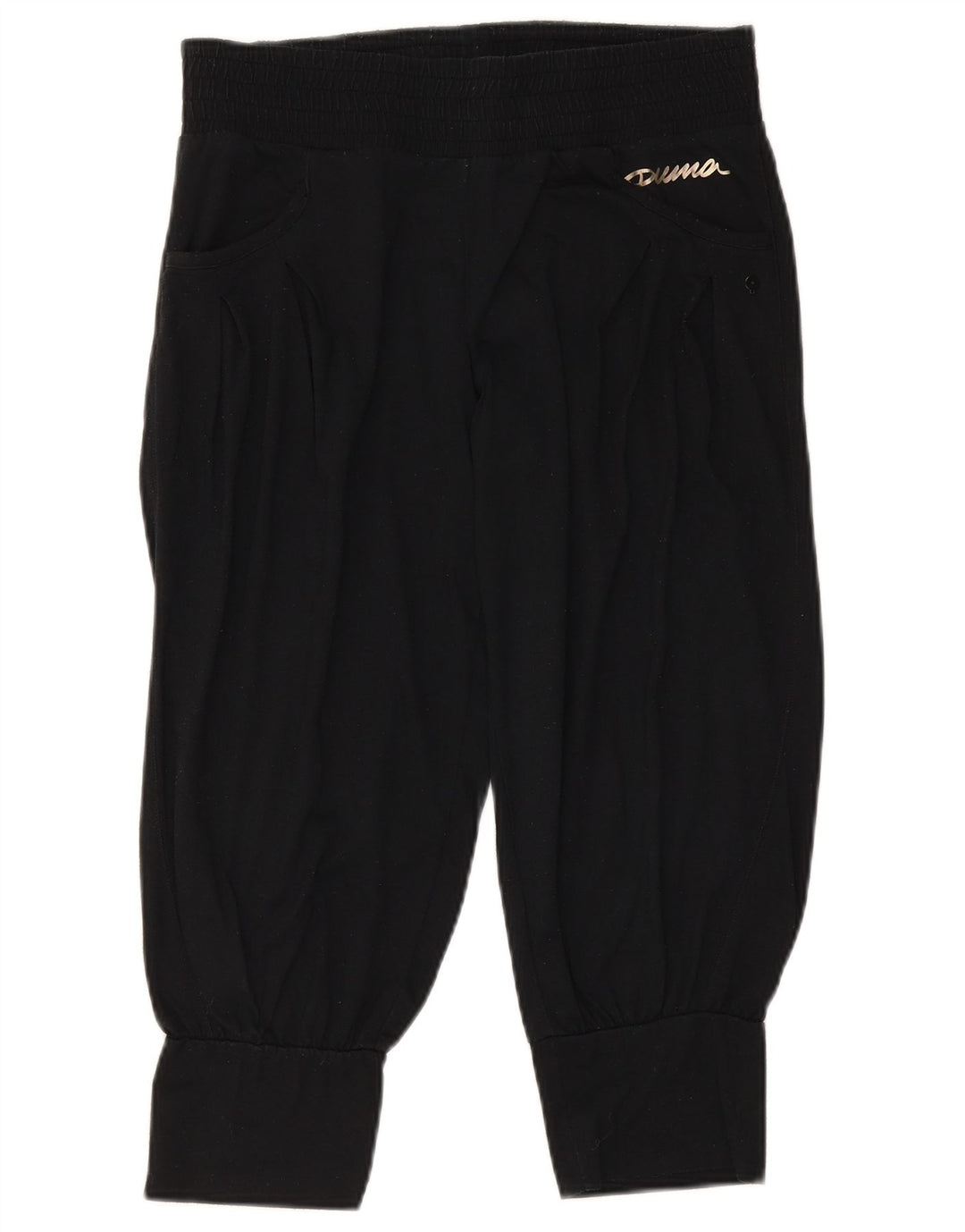 Puma Pantalon de survêtement Capri pour femme UK 12 Noir Moyen Polyester