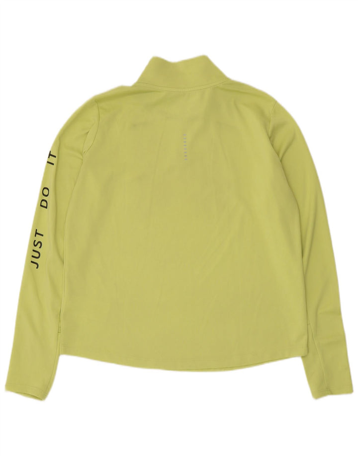 Nike Haut de survêtement à enfiler graphique Dri Fit pour femme UK 14 Vert moyen