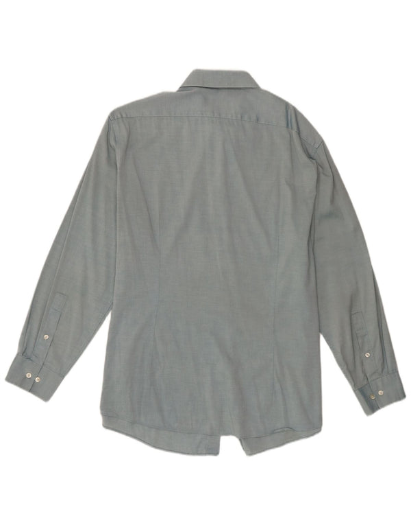 Dkny Chemise cintrée pour homme Taille 17 XL Bleu
