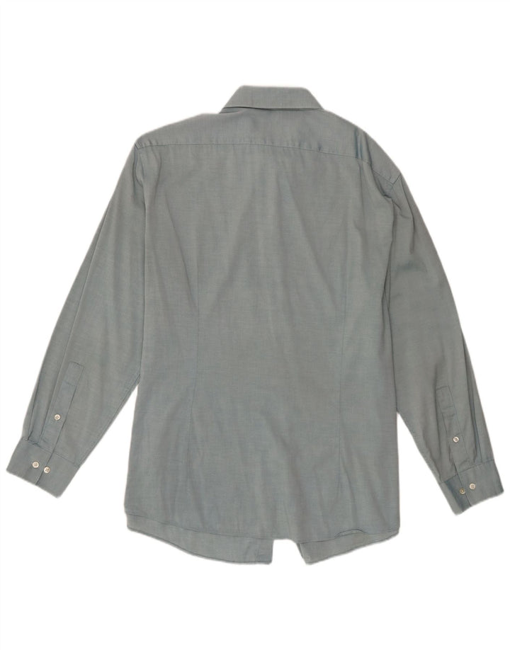 Dkny Chemise cintrée pour homme Taille 17 XL Bleu