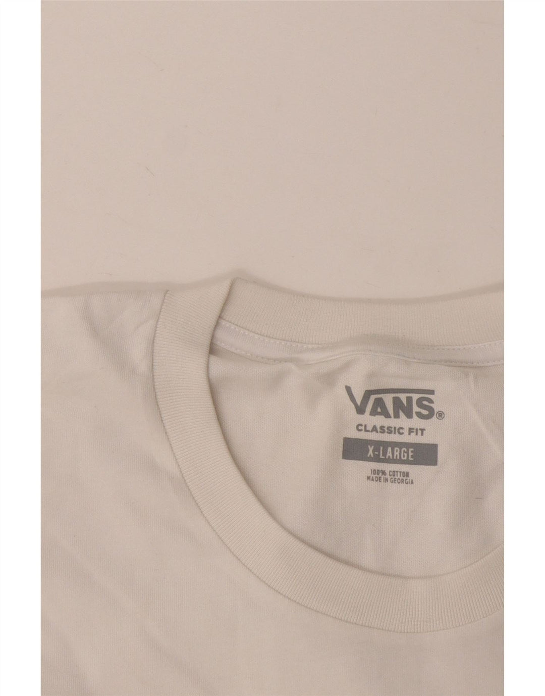 VANS T-shirt coupe classique pour homme XL en coton blanc