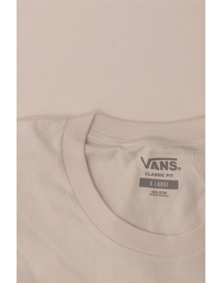 VANS T-shirt coupe classique pour homme XL en coton blanc