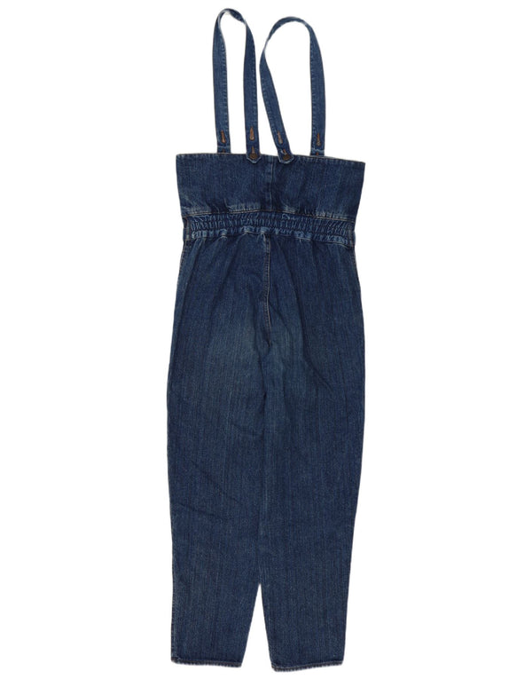 vintage Femme Denim Combinaison UK 10 Petit Bleu