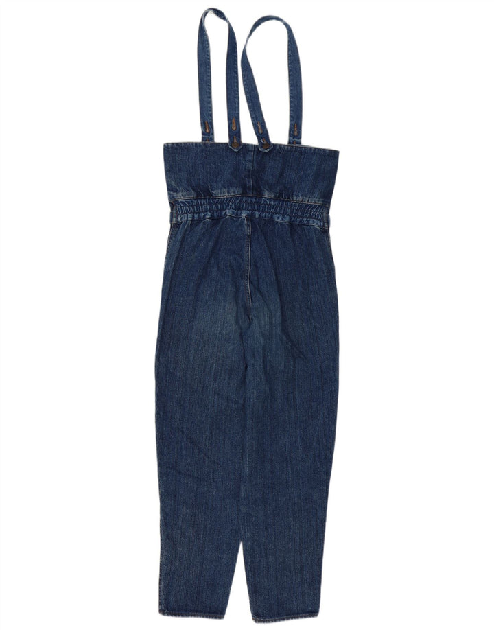 vintage Femme Denim Combinaison UK 10 Petit Bleu