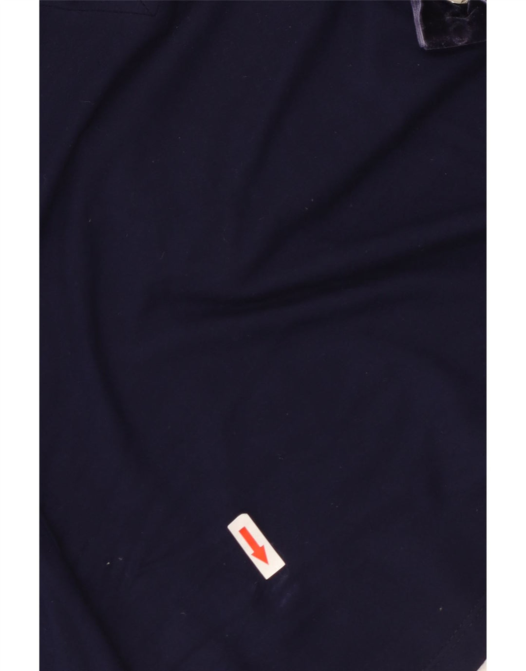 ROCCOBAROCCO Femmes Crop Top Manches Longues US 8 Moyen Bleu Marine Viscose