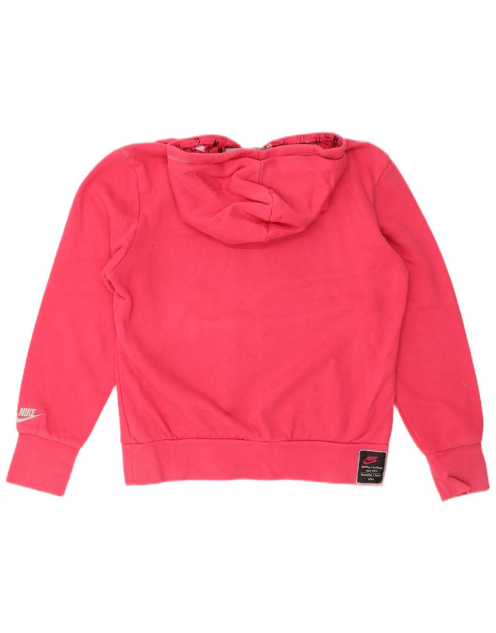 NIKE Pull à capuche graphique pour femme UK 16/18 XL Rose Coton
