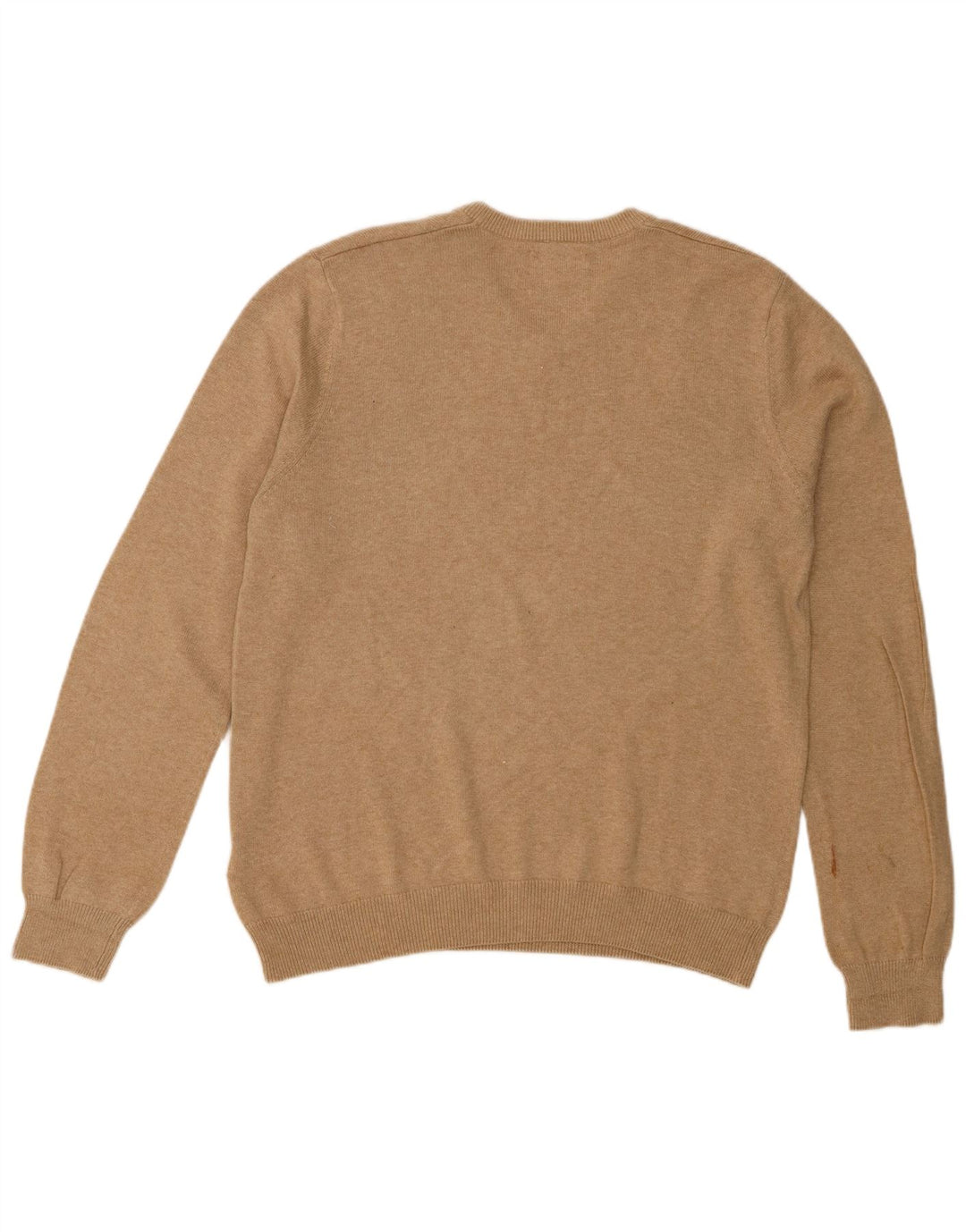 Marks & Spencer Pull Col V Homme Beige Moyen Moucheté Coton