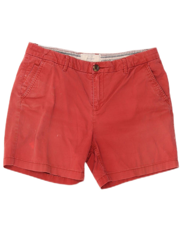 Fat Face Short Chino Femme UK 10 Small W32 Coton Rouge