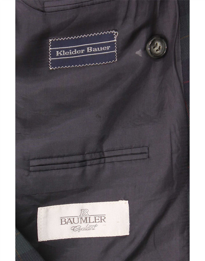 Baumler Veste blazer double boutonnage pour homme UK 40 Grand carreaux verts