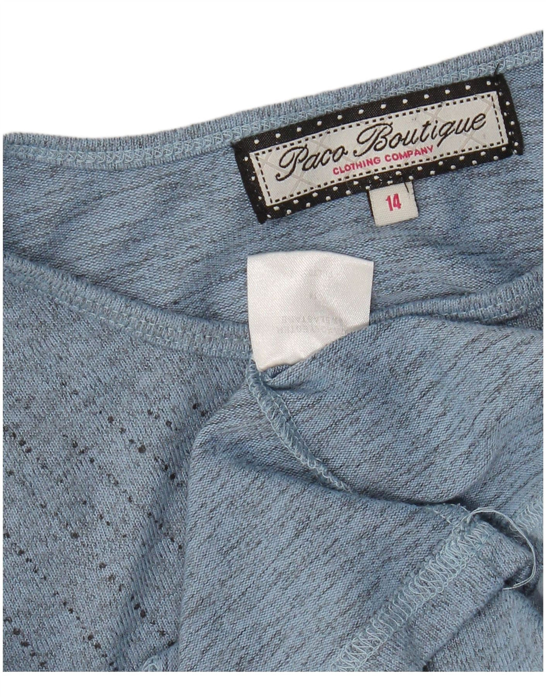 Paco Boutique Femme Top Manches Longues UK 44 Bleu Moyen Floral Polyester
