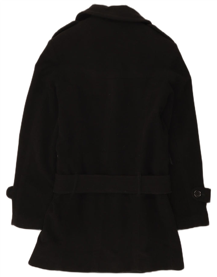 Buffalo Manteau ceinturé pour femme UK 10 Petit Noir Polyester