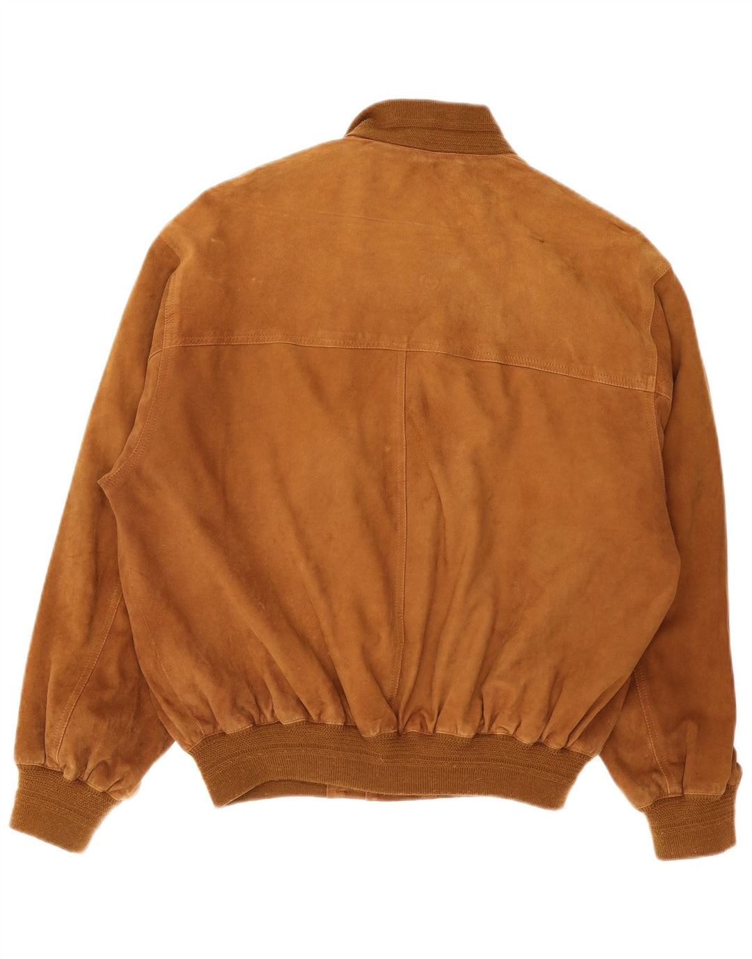 Veste Bomber En Daim Vintage Homme IT 48 Marron Moyen