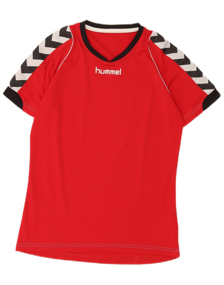 Hummel T-Shirt Graphique Homme Petit Rouge Colorblock Polyester