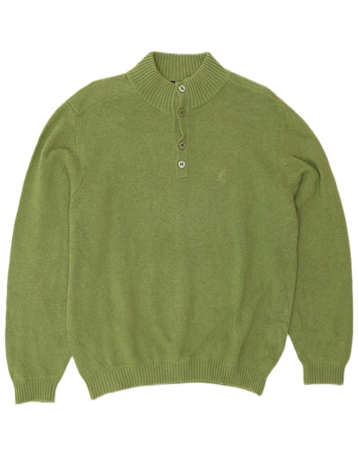 AUSTRALIAN L'ALPINA Pull col boutonné pour homme IT 48 Vert moyen
