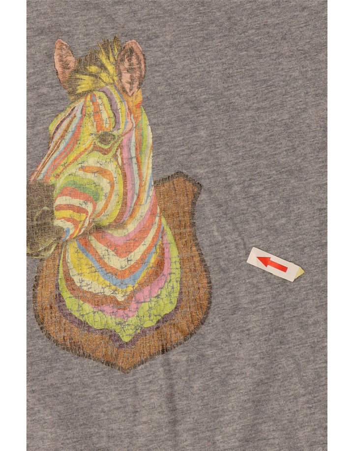 PAUL SMITH T-Shirt Graphique Homme Petit Gris Imprimé Animal Coton