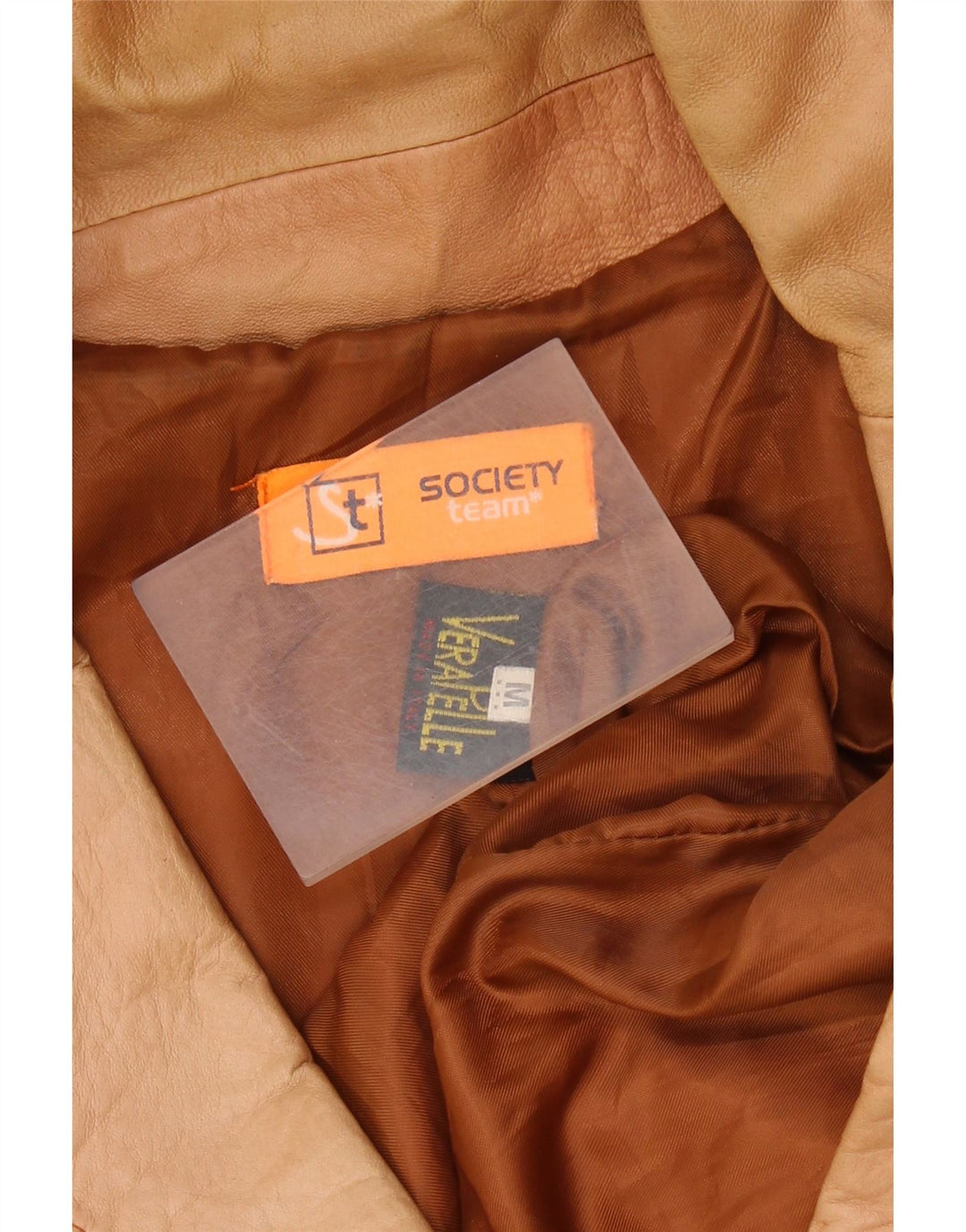 Society Veste blazer courte à 2 boutons pour femme UK 12 Cuir marron moyen