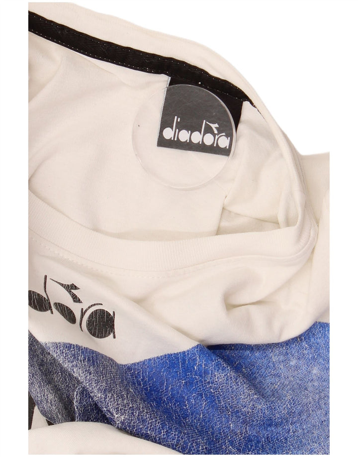 Diadora T-Shirt Graphique Homme Petit Blanc