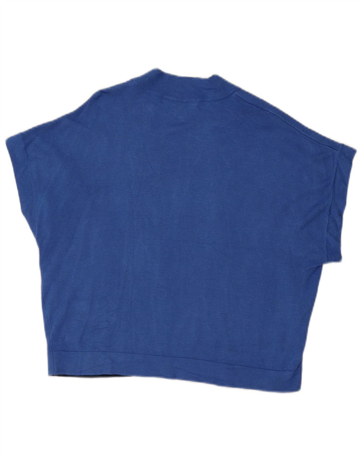 Marks & Spencer Pull cardigan ouvert à manches courtes pour femme UK 16 Large Bleu